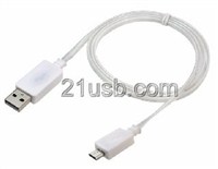 USB AM TO MICRO 5P CABLE 發光線 白色，USB手機線，手機數據線，MHL TYPE C CABLE,TYPE C HUB 擴展塢工廠