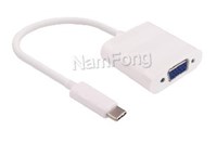 USB3.1cabel,USB C type,USB  Type c to VGA 15PIN cable 白色，華為手機配件，華為手機充電線，小米手機塊充線，國產手機充電線