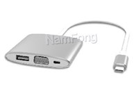 USB3.1cabel,USB C type,USB 3.1 C to USB 2.0+VGA+USB C adapter，PD 8K視頻線，游戲機8K大屏幕